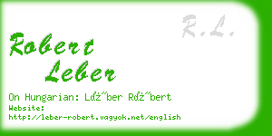 robert leber business card